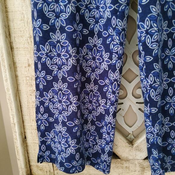 Croft & Barrow Women's Wisperluxe Pajama Full Length Pants Navy Blue & Lilac - Picture 3 of 5